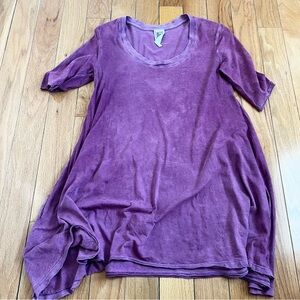 Free People Mauve Short Sleeve Tunic Top